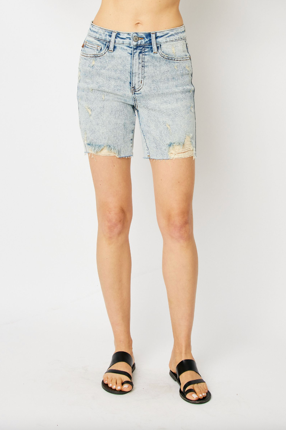 Judy Blue 150250 HW Destroyed Boyfriend Short