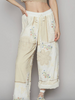 Lace Patch Cotton Pants