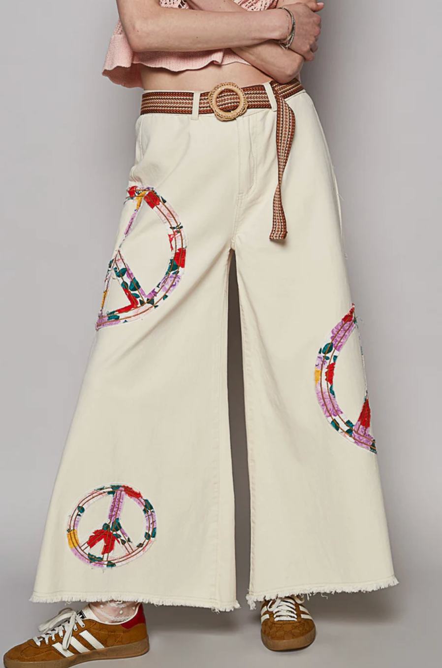Peace Patch Wide Leg Pants
