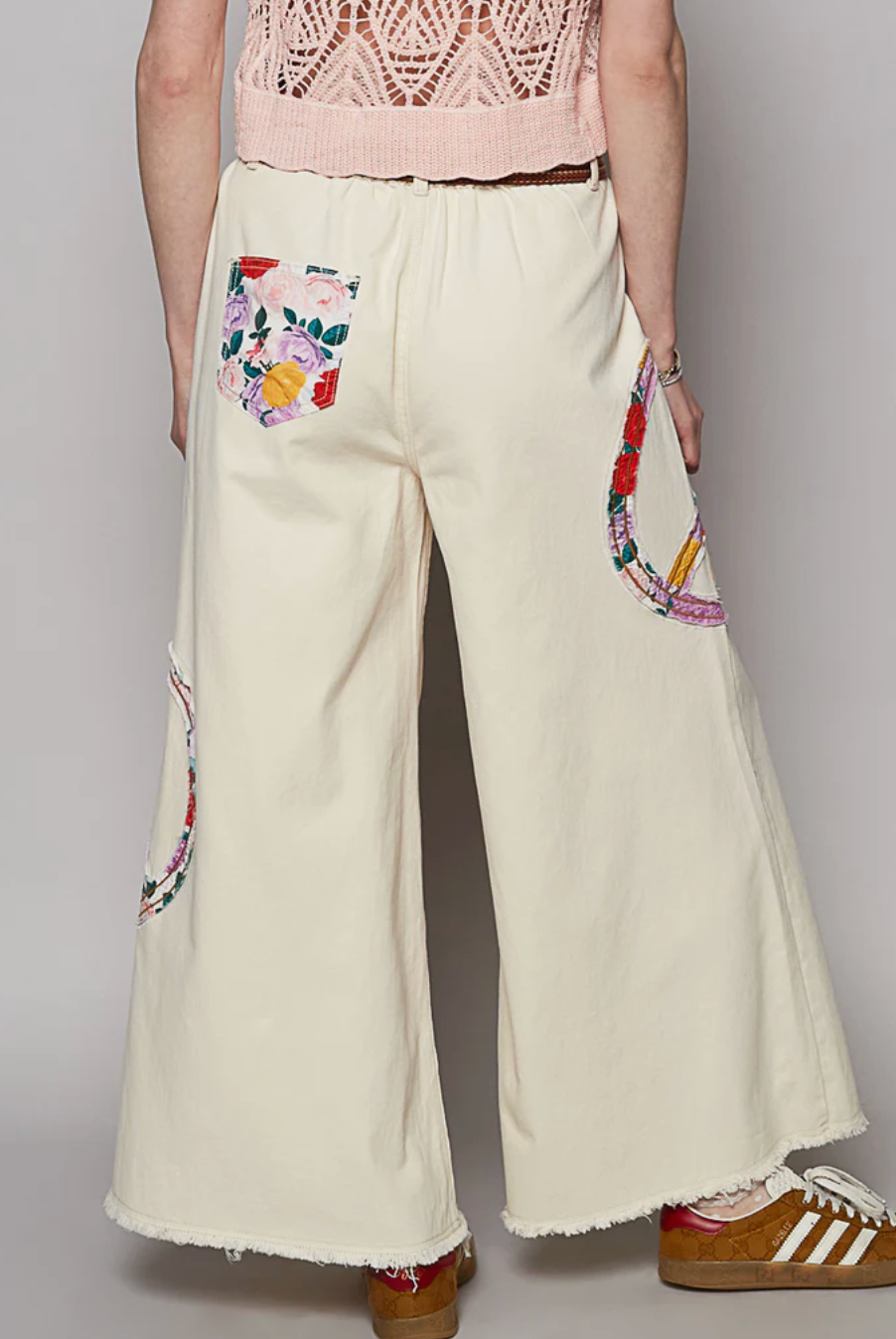 Peace Patch Wide Leg Pants