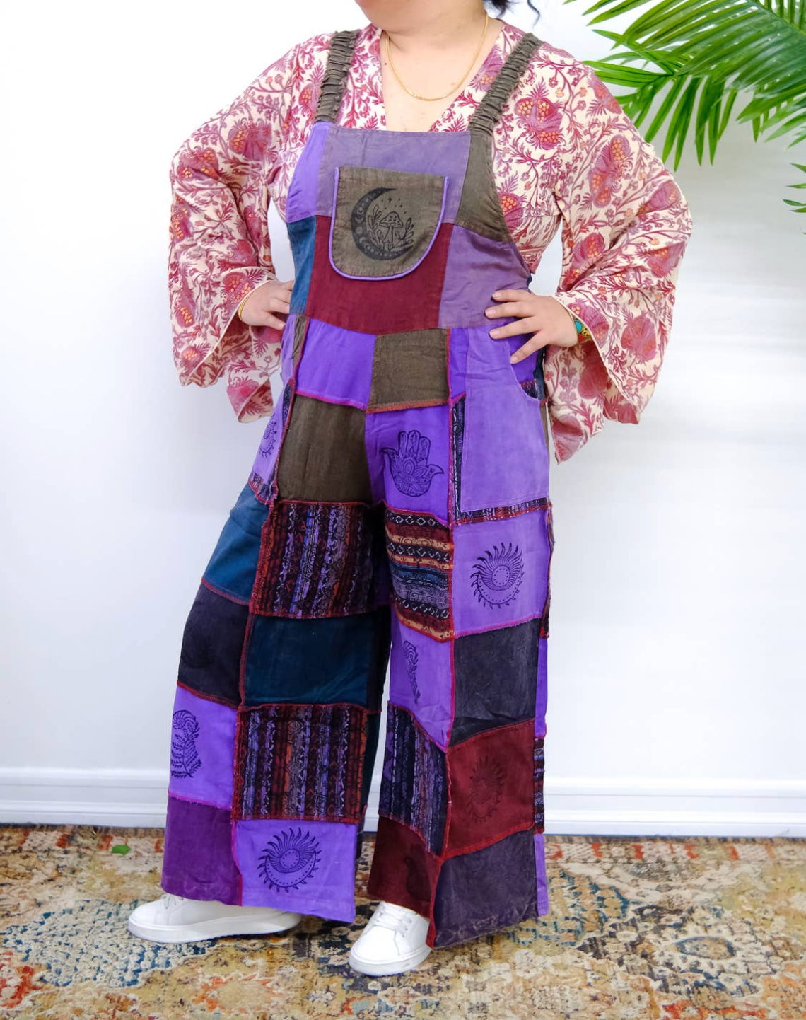 Purple Patchwork Overall