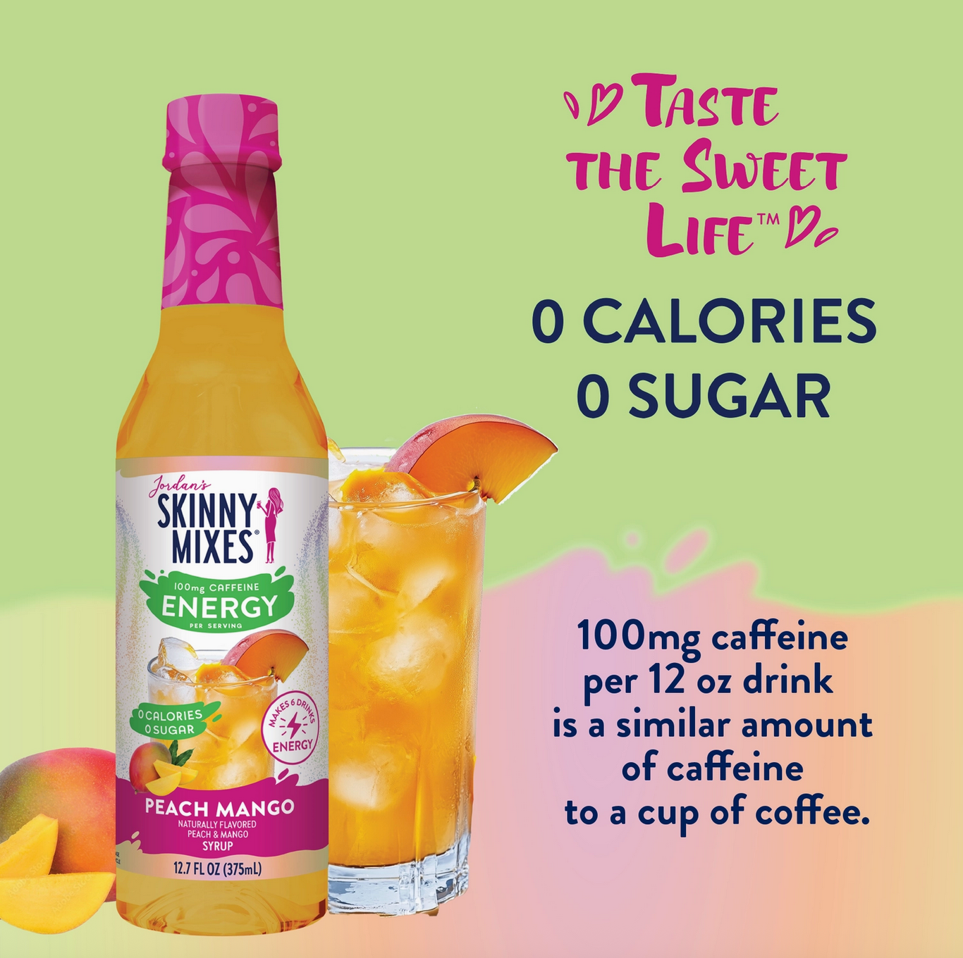 Jordan's Energy Syrups (Sugar Free, with Caffeine)