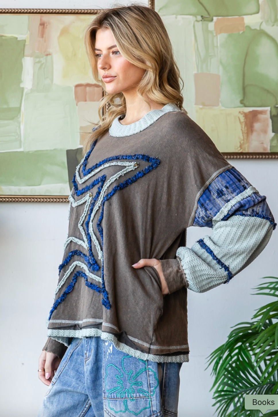 Oli & Hali Star Patchwork Top