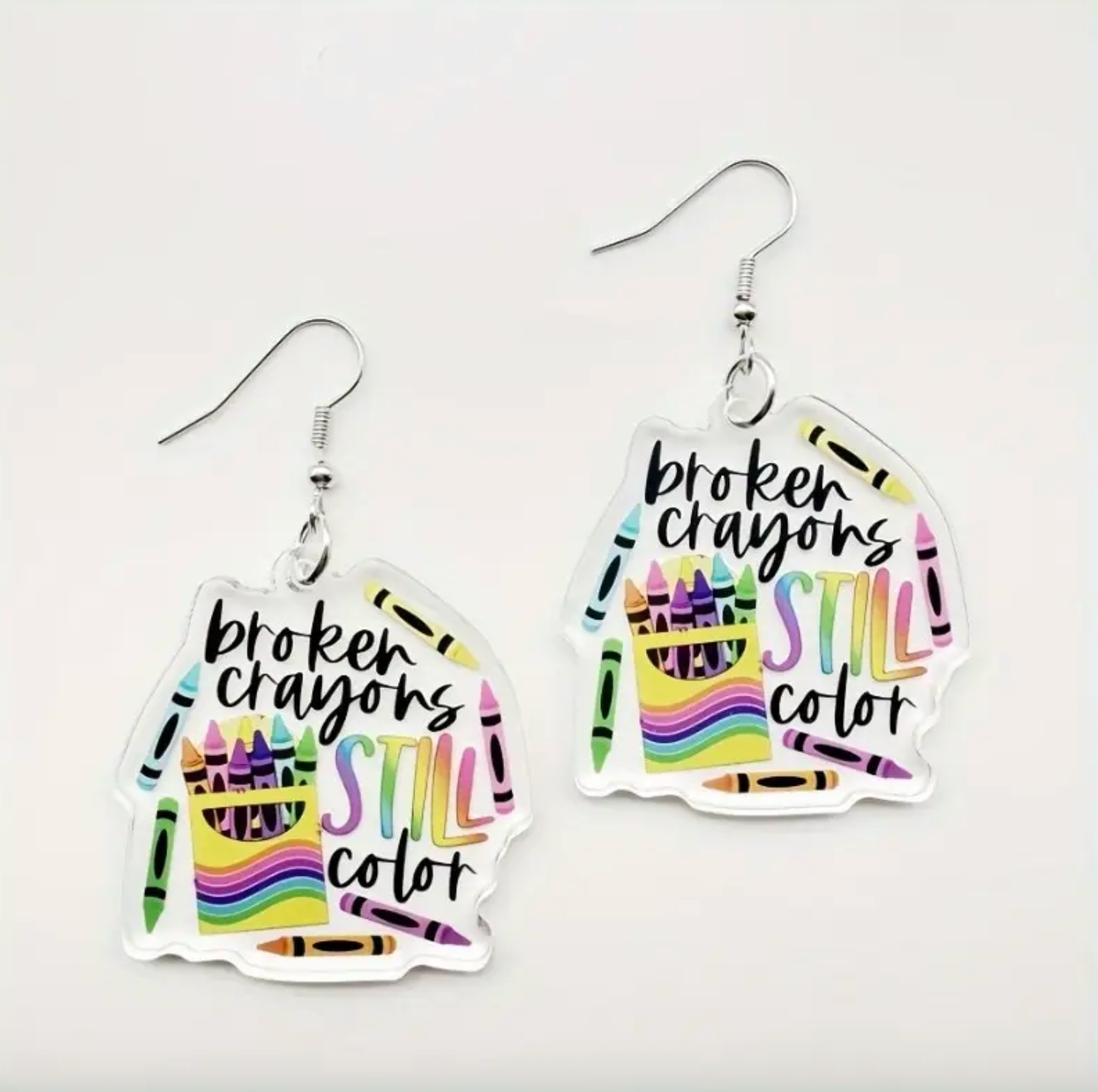 Broken Crayons Still Color Earrings