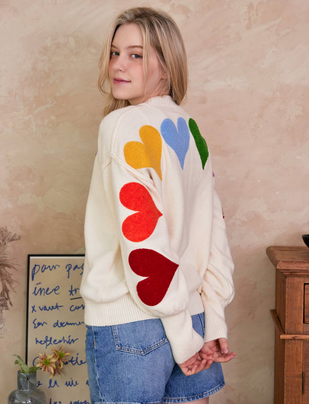 Rainbow Heart Sweater