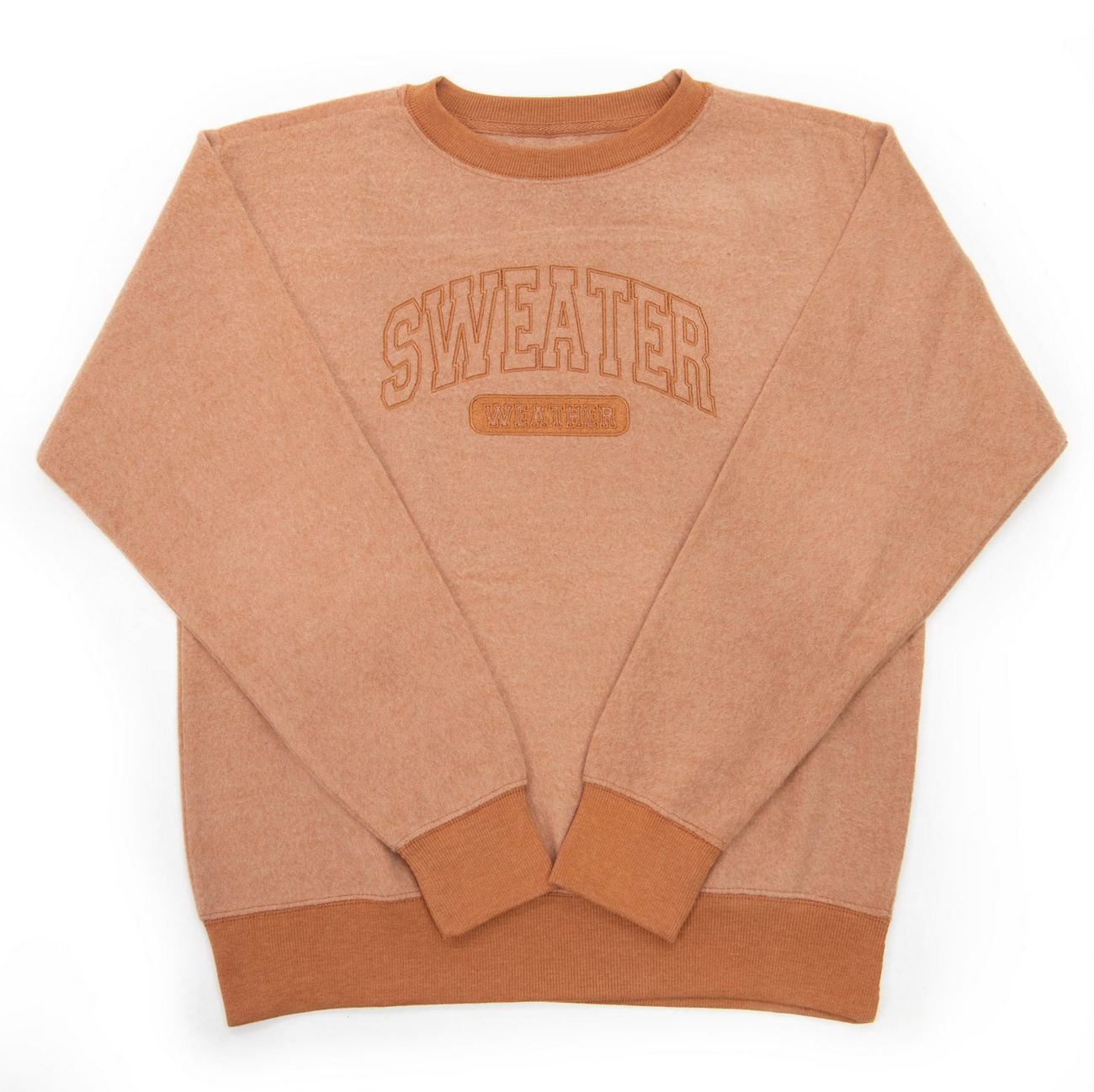Sweater Weather Embroidered Fuzzy Sweatshirt