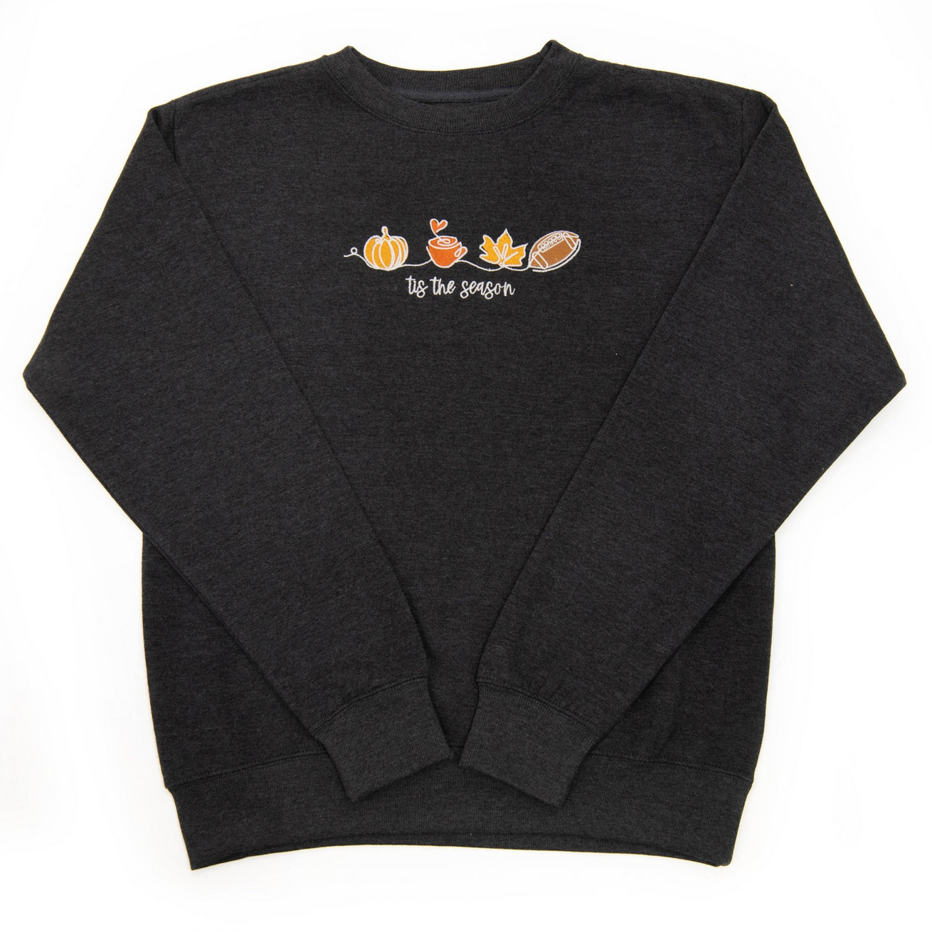 Tis The Season Embroidered Fall Sweatshirt