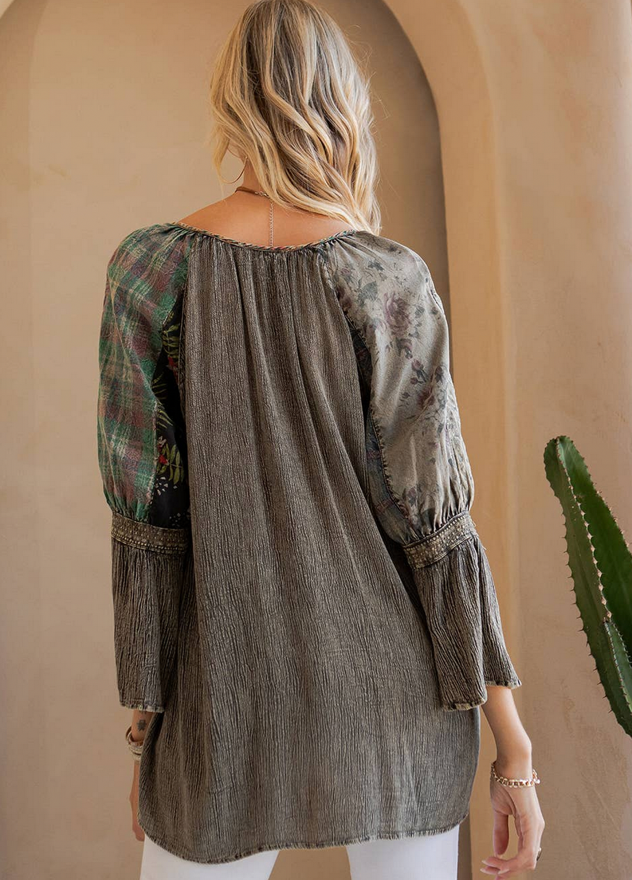 Patchwork Peasant Top