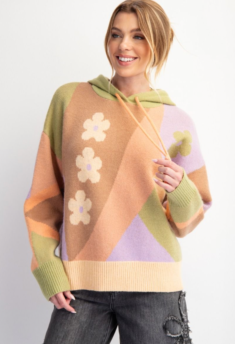 Floral Hoodie Sweater
