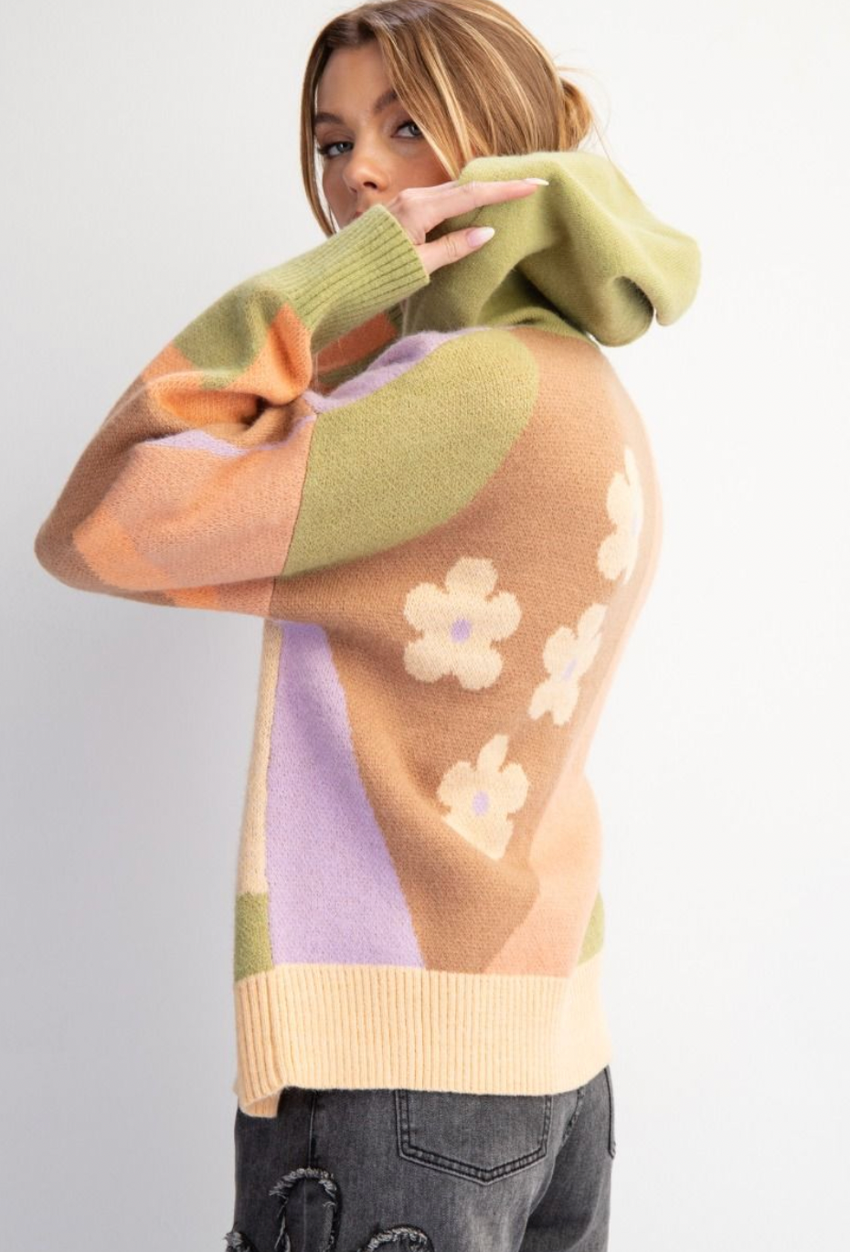 Floral Hoodie Sweater