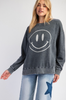 Mineral Wash Happy Face Sweatshirt