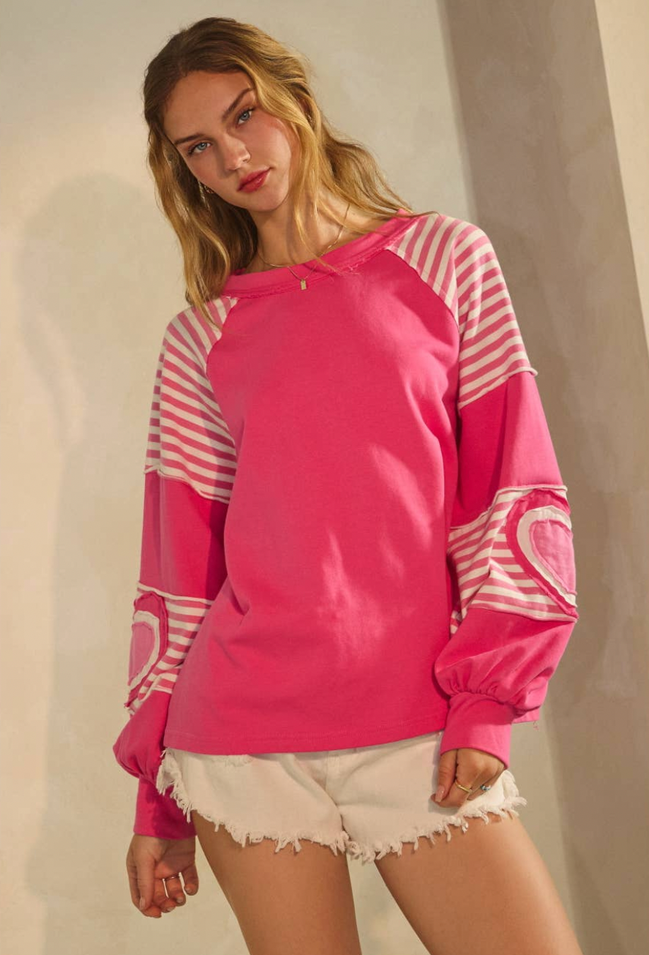 Heart Sleeve Sweatshirt