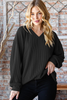 Solid Ribbed Long Sleeve Top