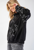 Star Embroidered Sherpa Hoodie