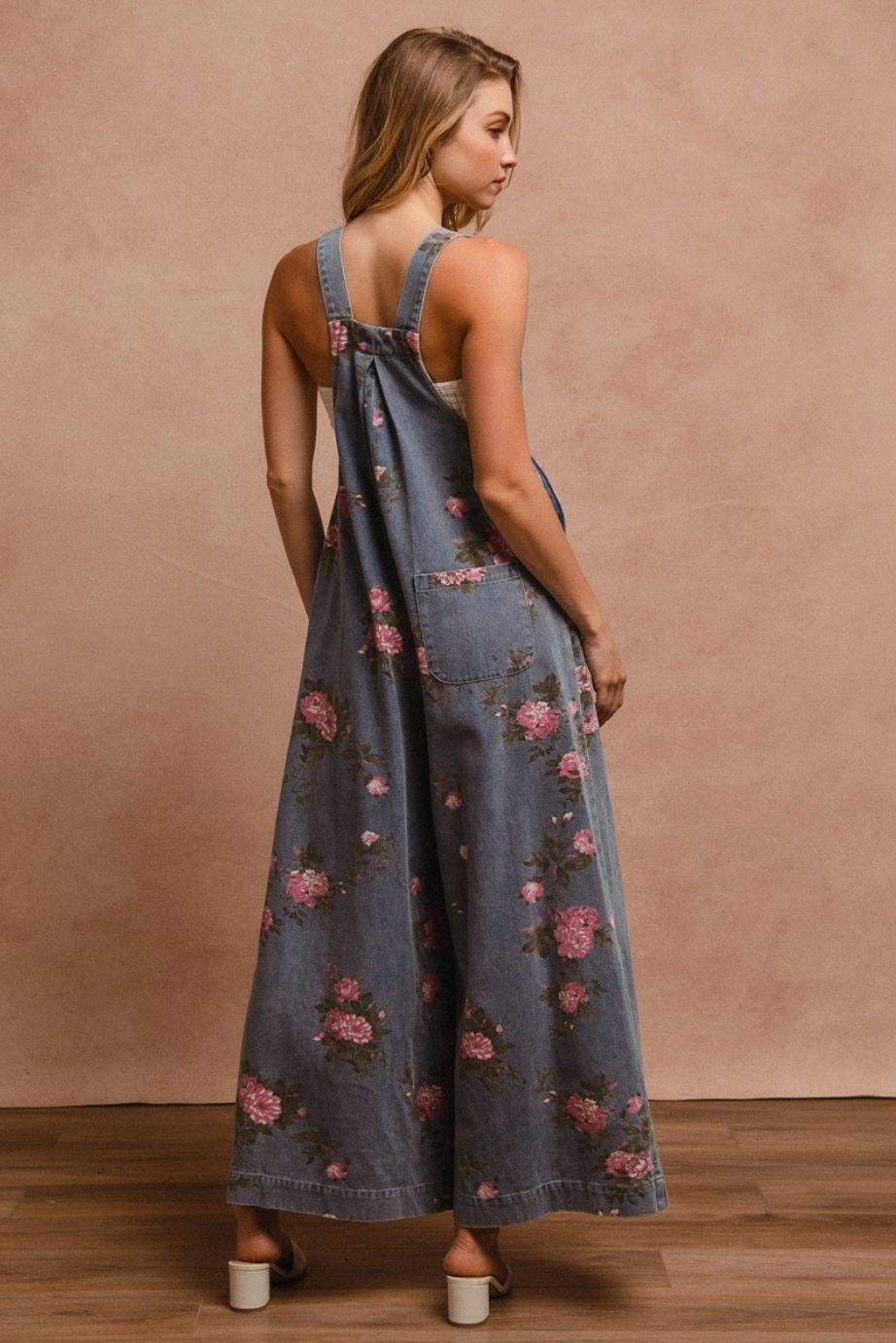 Denim Overalls w/ Roses