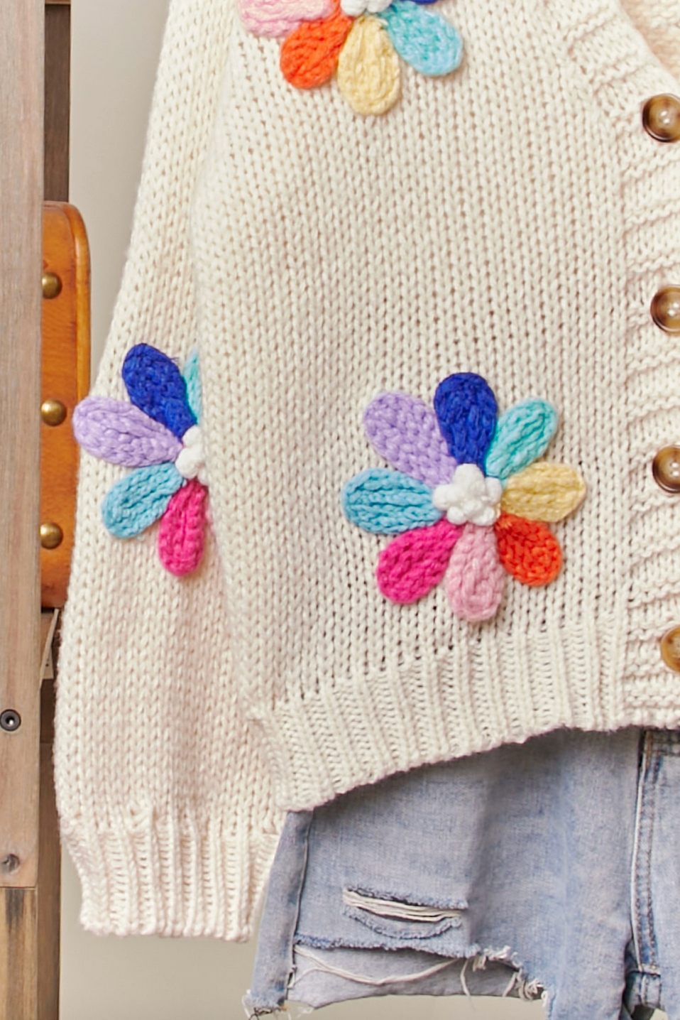 Rainbow Daisy Cardigan