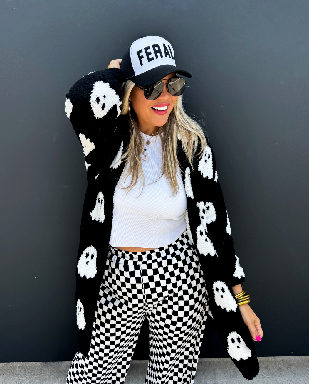 Ghost Fuzzy Cardigan
