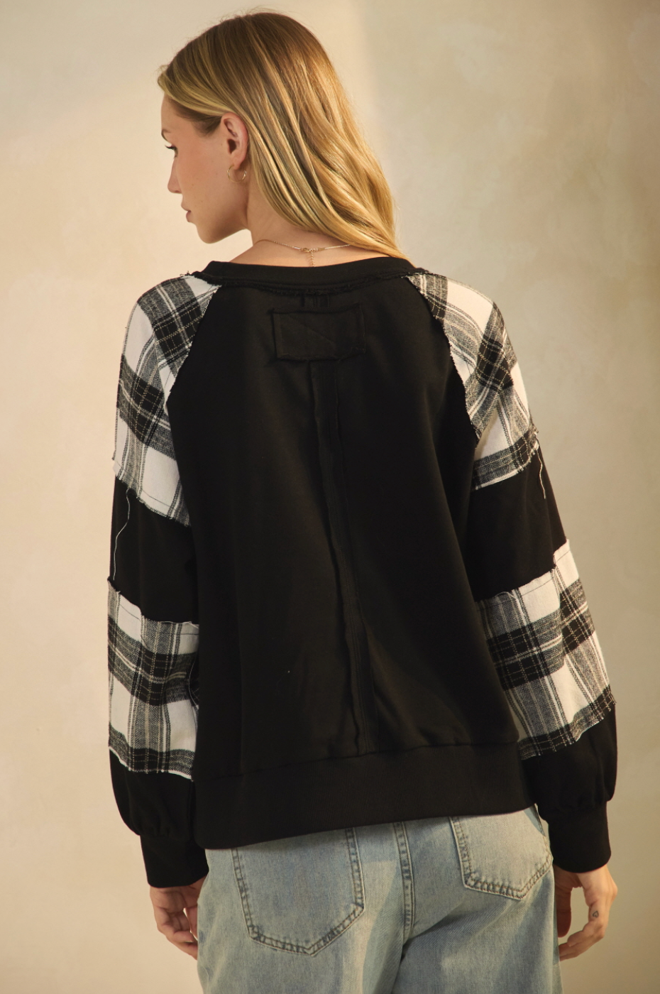 Plaid Pumpkin Long Sleeve Top