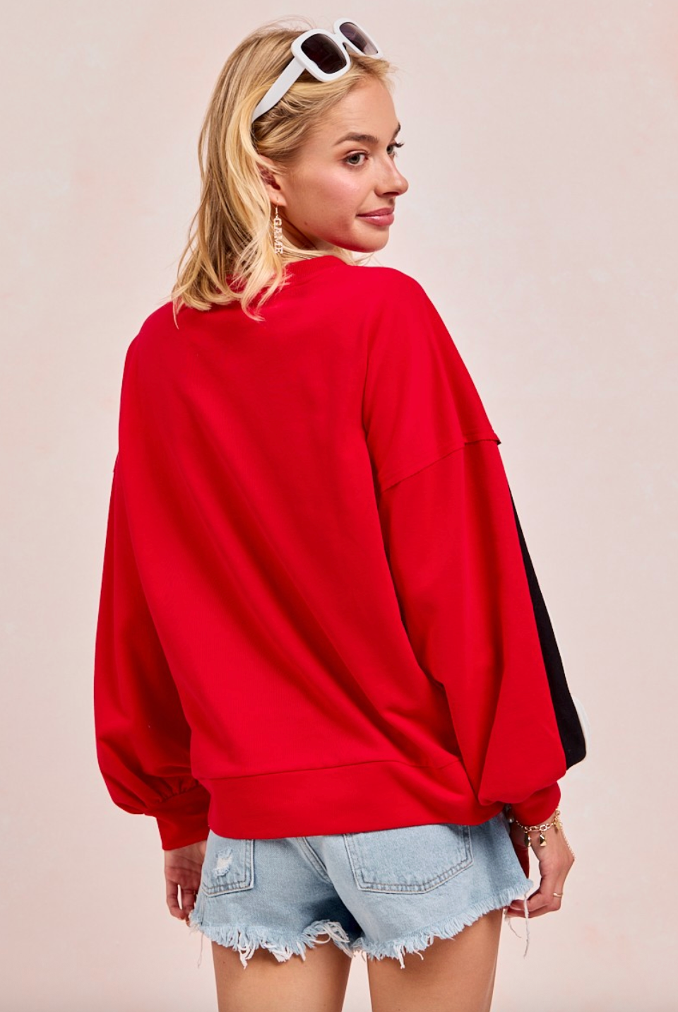 Game Day Color Blocked Long Sleeve Top