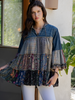 Overdyed Jhabla Patchwork 3/4 Sleeve or LS Top