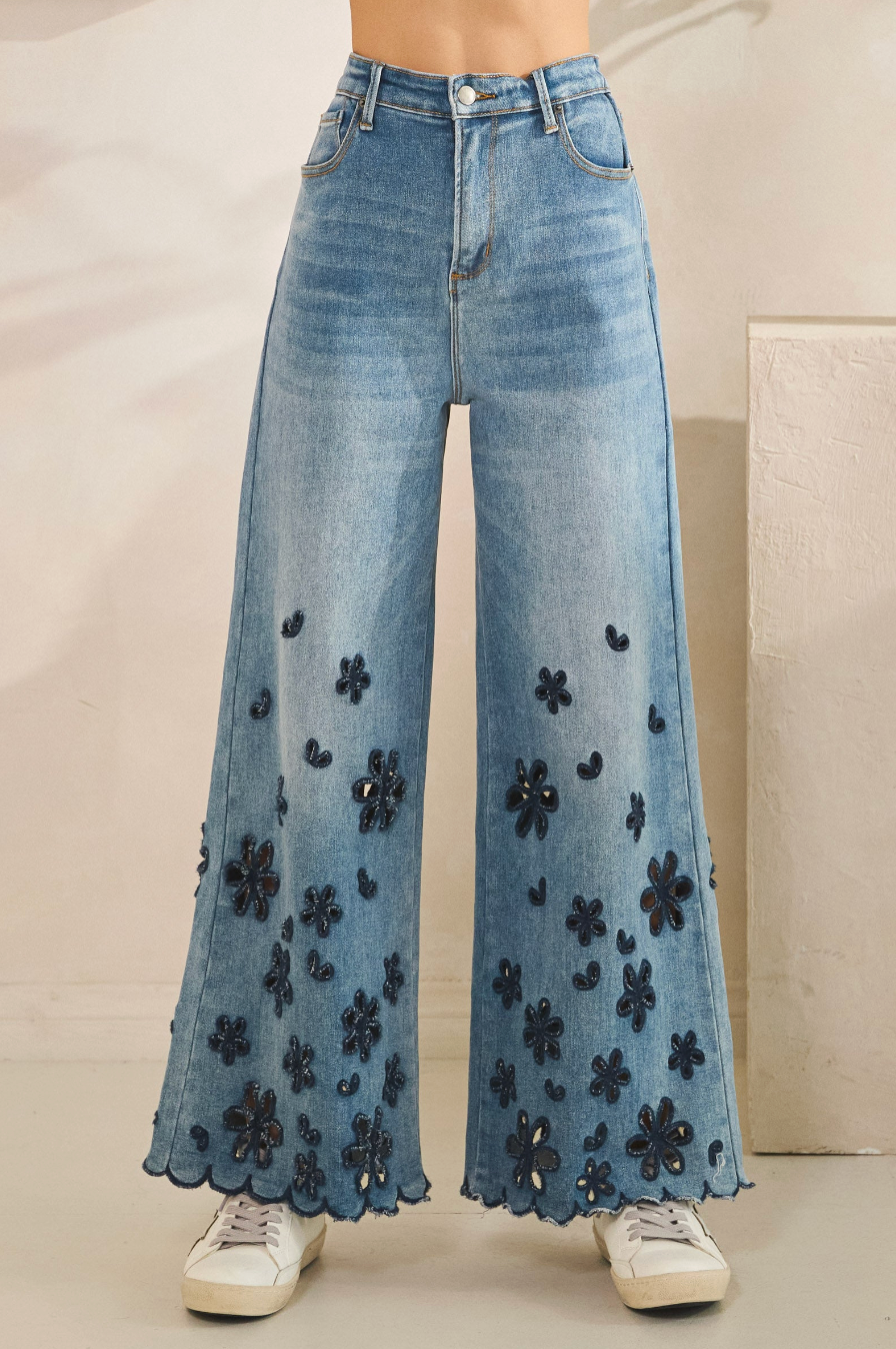 Oli & Hali Flower Cut Out Jeans