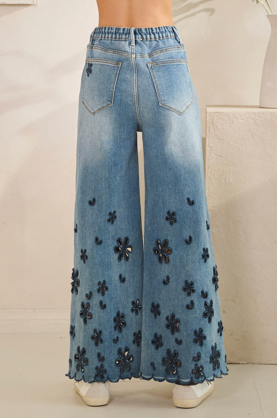 Oli & Hali Flower Cut Out Jeans