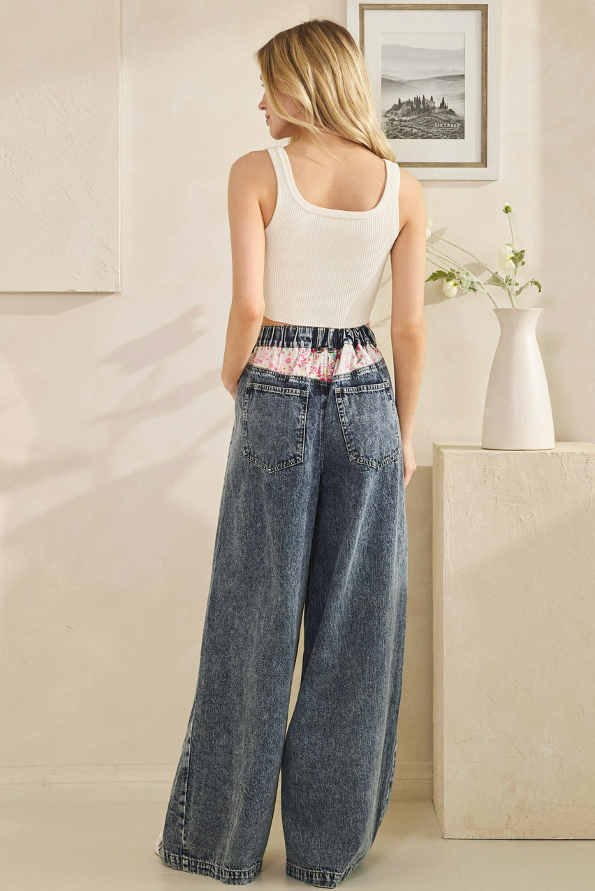 Oli & Hali Wide Leg Button Down Jeans