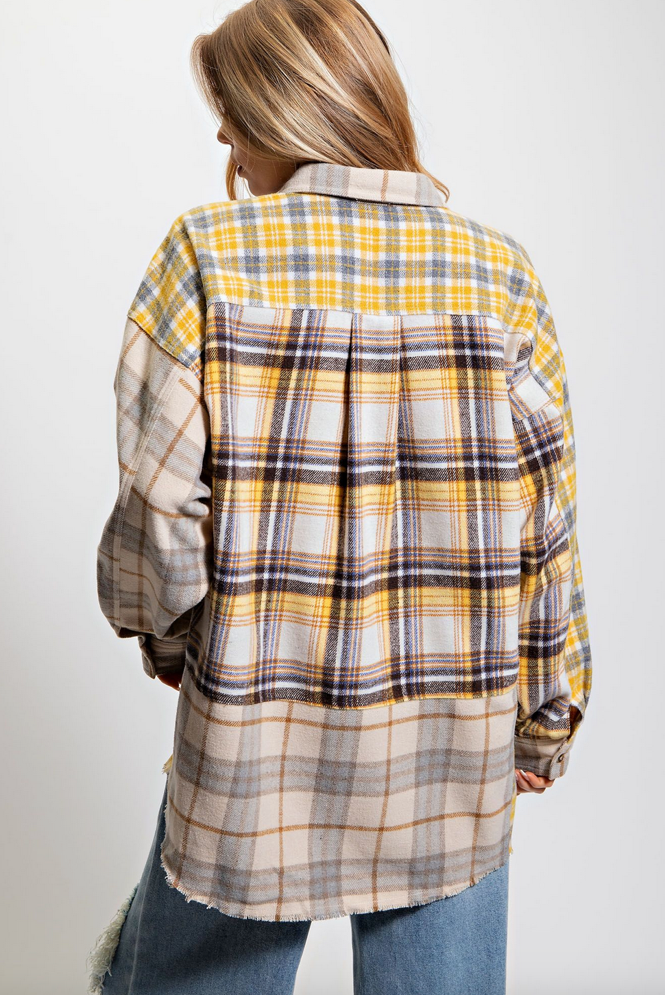 Boxy Plaid Shacket Top S-L