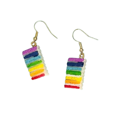 Rainbow Cake Earrings