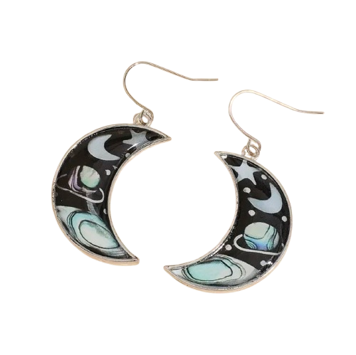 Celestial Crescent Moon Earrings