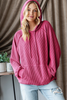 Long Sleeve Ribbed Hoodie Top