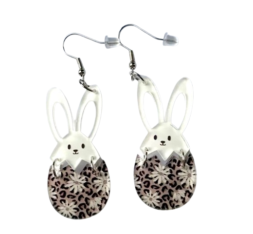 Bunny and Egg Earrings (6 colors)