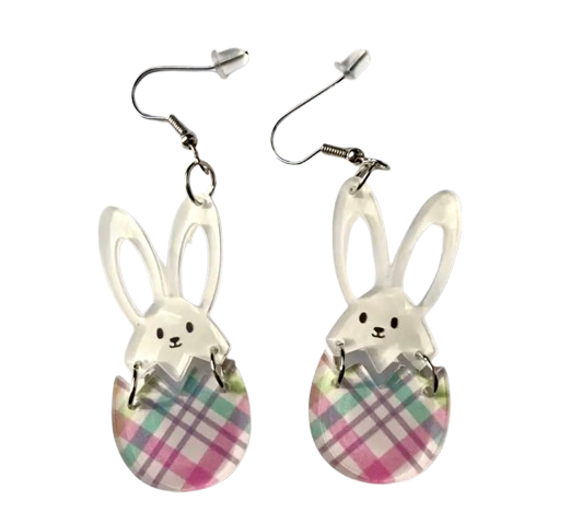 Bunny and Egg Earrings (6 colors)