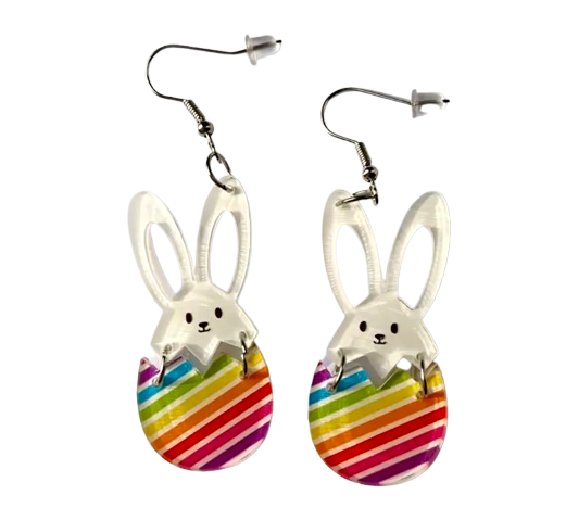 Bunny and Egg Earrings (6 colors)