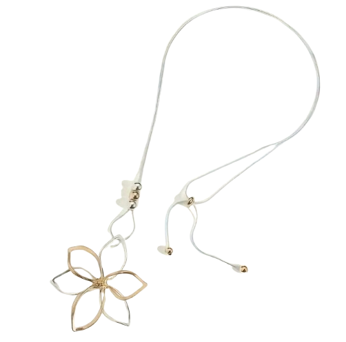 Multi Tone Flower Necklace