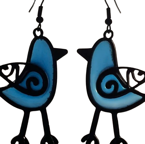 Blue Bird Earrings