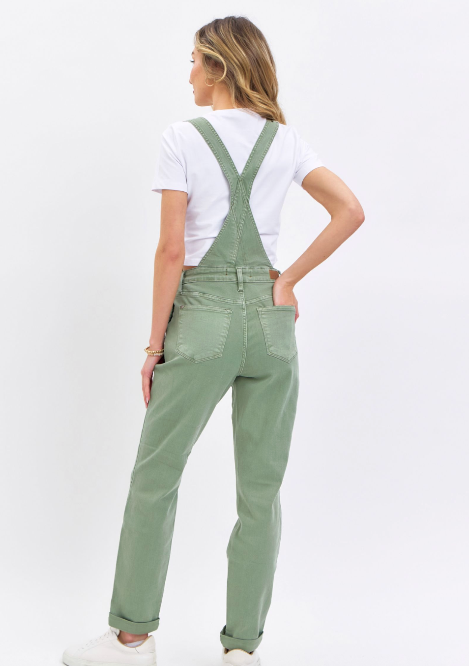 Judy Blue 88840 Plus Sage Overalls