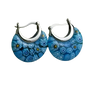 Millefiori Glass Hoop Earrings