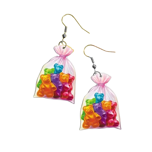 Gummy Bears in Bag Earrings