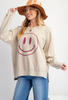 Mineral Wash Happy Face Sweatshirt