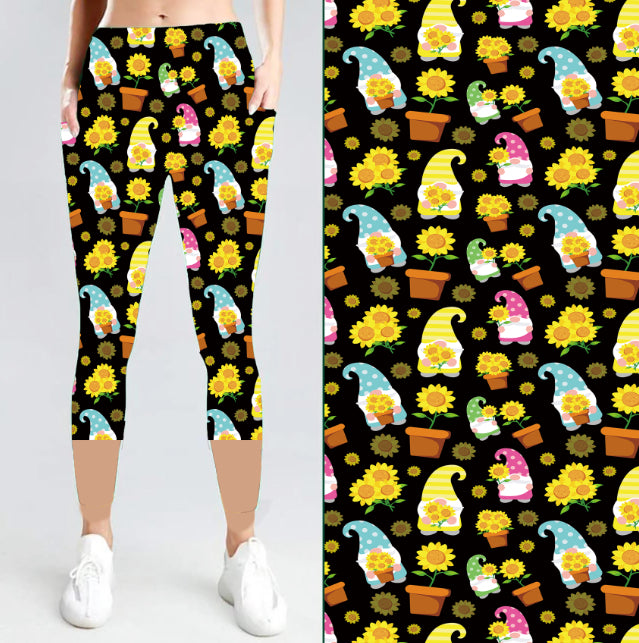 PREORDER Summer Gnomes Pocket Capri Legging