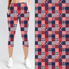 PREORDER Patriotic Patchwork Pocket Capri Legging