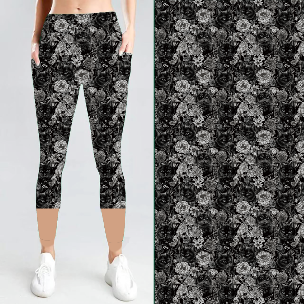 PREORDER Kitty Surprise Pocket Capri Legging