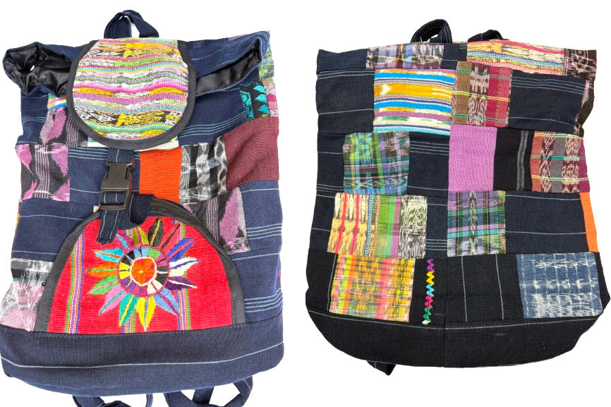 Upcycled Patch Backpack