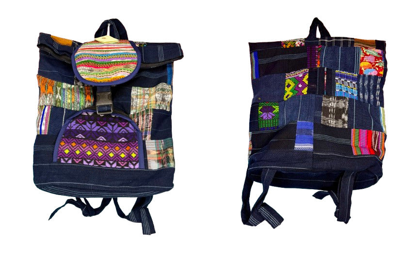 Upcycled Patch Backpack