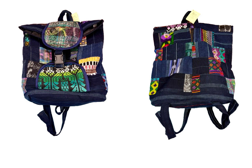 Upcycled Patch Backpack