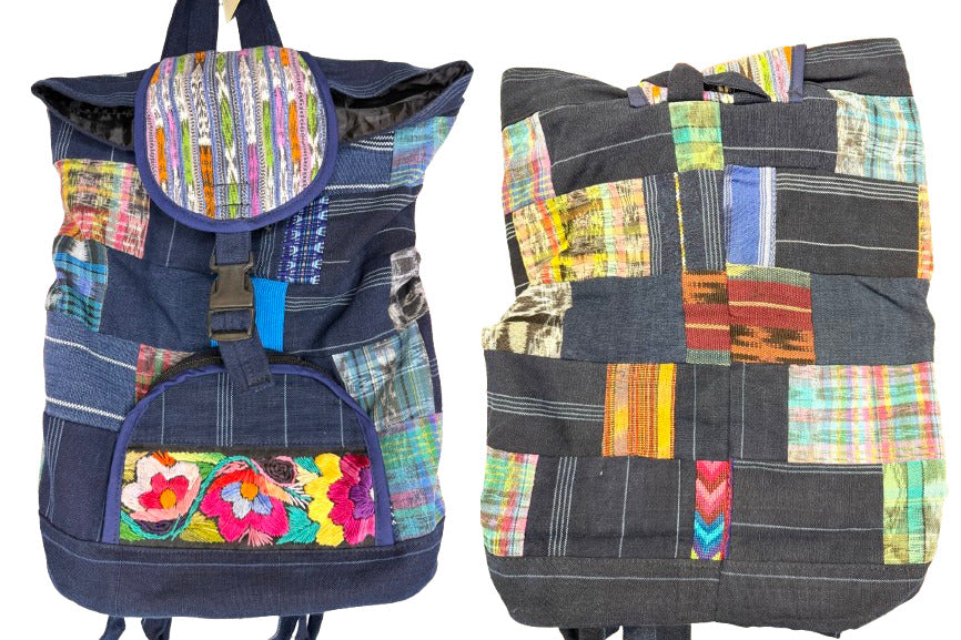 Upcycled Patch Backpack