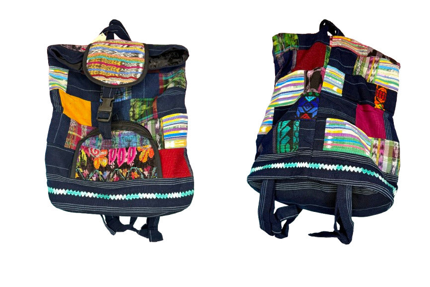 Upcycled Patch Backpack