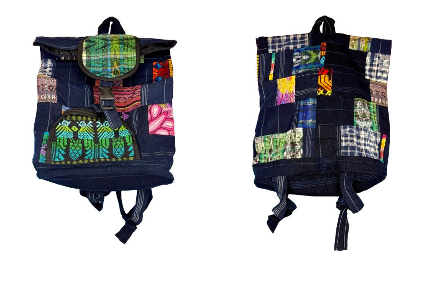 Upcycled Patch Backpack