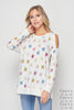 Star Print Cold Shoulder Top